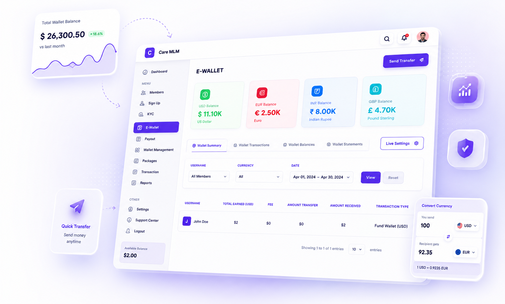 E-Wallet screenshot