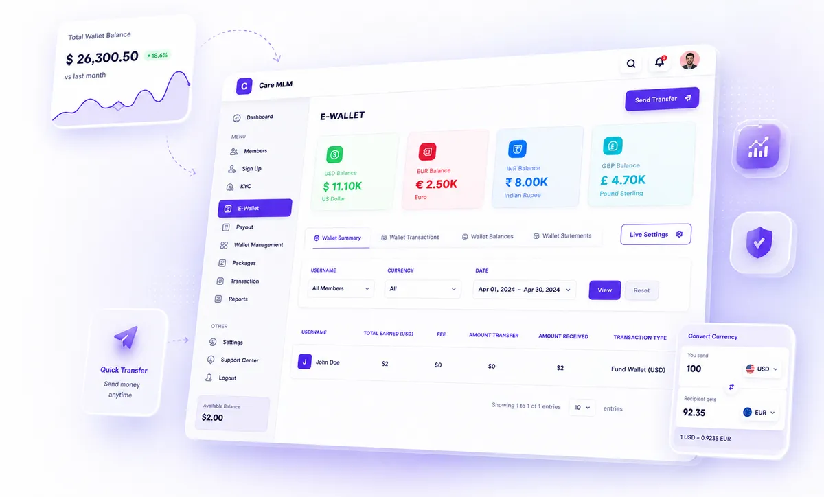 E-Wallet screenshot